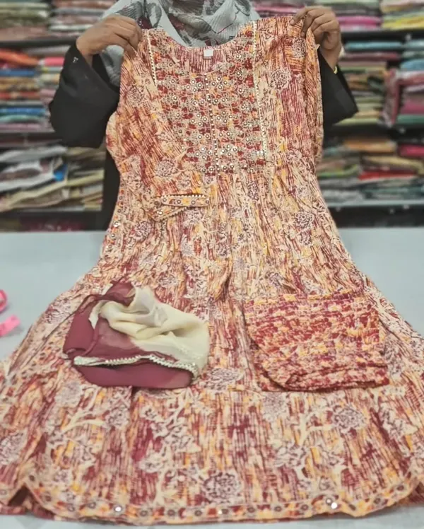 Nayra Cut Kurti with Bottom & Dupatta | TS1839